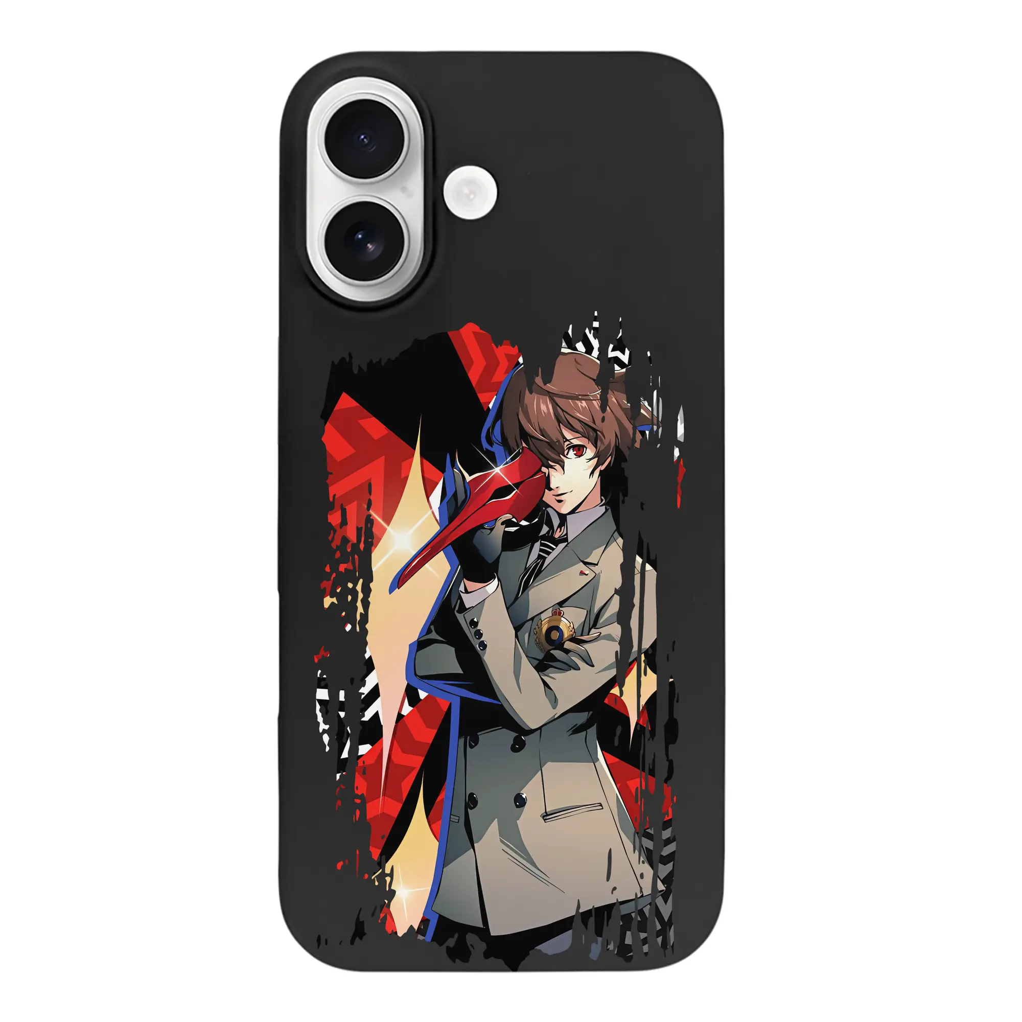 ペルソナ グッズ,明智吾郎 - iPhone 17 シリーズ シリコンケース 薄型 耐衝撃 指紋防止 ソフトタッチカバー 精密フィット 傷防止 保護ケース iPhone 17/17 Air/17 Pro/17 Pro Max 対応